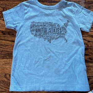 Crew-Cuts (J Crew) short-sleeve t-shirt w/American states, size 2T